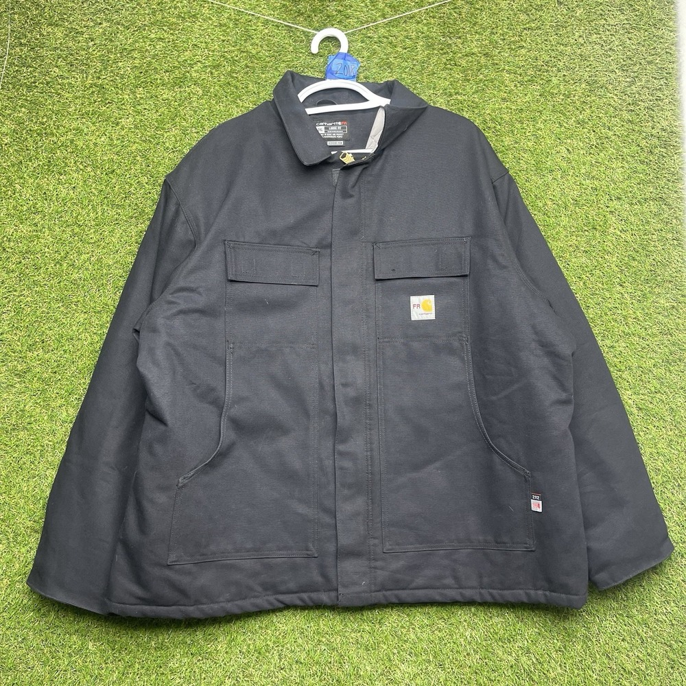 Carhartt Jacket Mens 2XL 101618 001 Flame Resistant FR Duck Lined Quilted Work